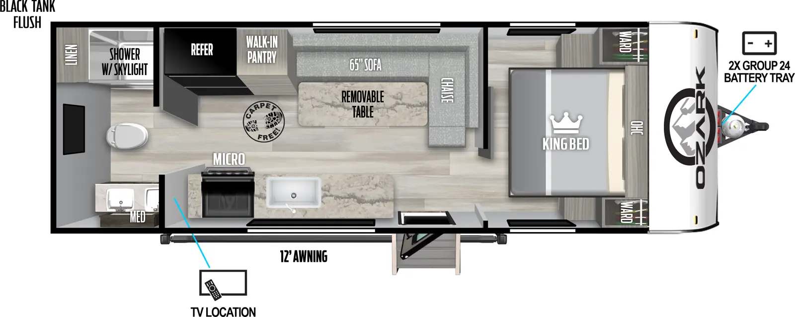 Ozark 2300RBLE Floorplan